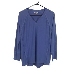Wildfox Pullover Sweater Womens M Haley Brushed V-Neck Womens Hi Lo‎ Purple Soft